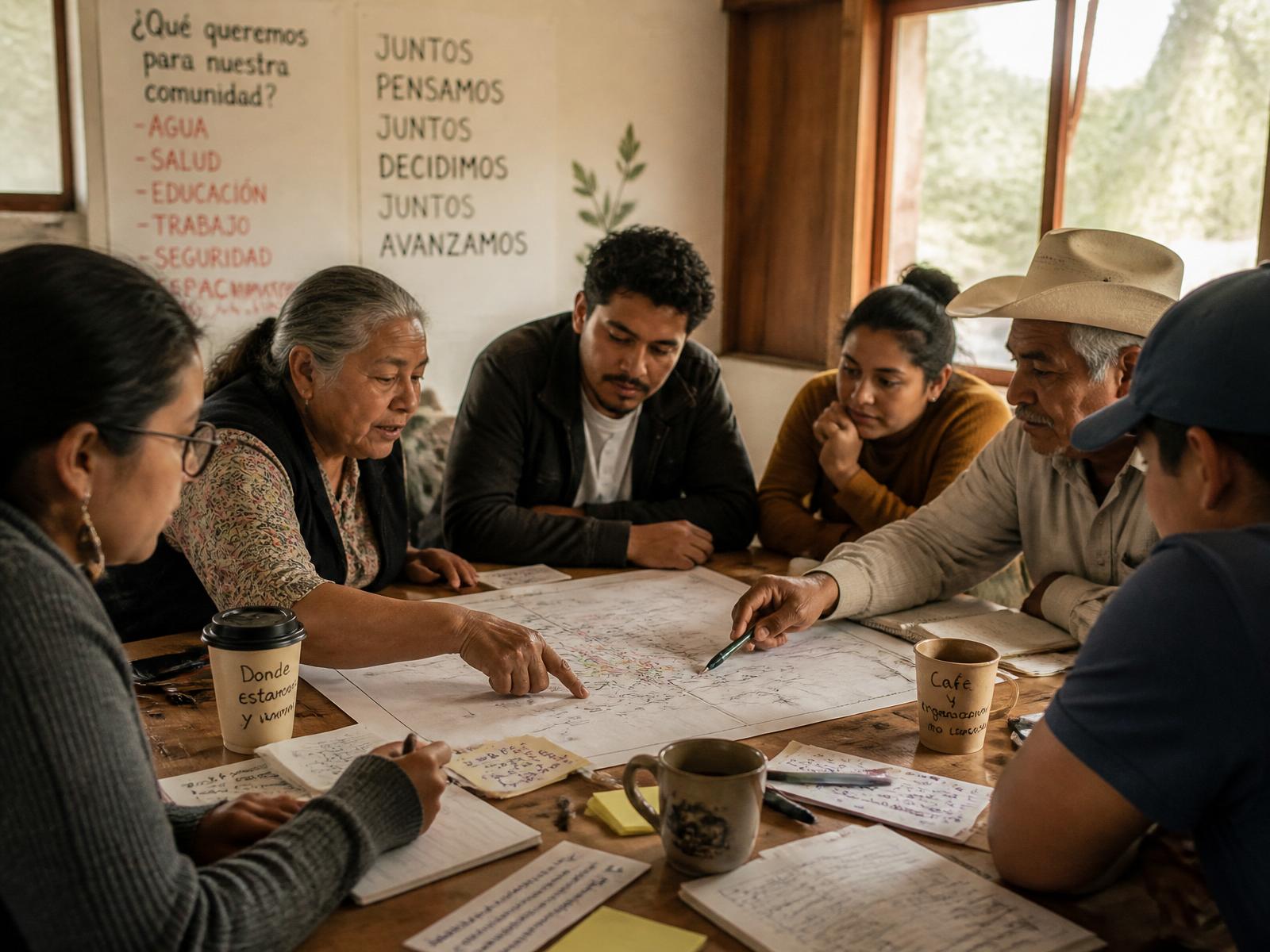 Vecinas y vecinos de Baja California en una mesa de diálogo comunitaria